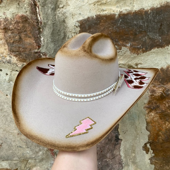 SOLD READ BELOW
New Cowgirl “Fast as Lightening “ hand burned & painted hat - Picture 4 of 6